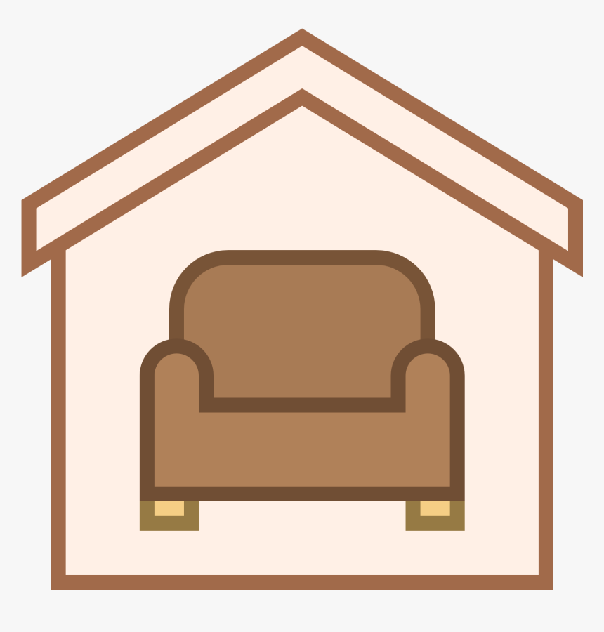 Couch Clipart House Interior - House Line Icon, HD Png Download