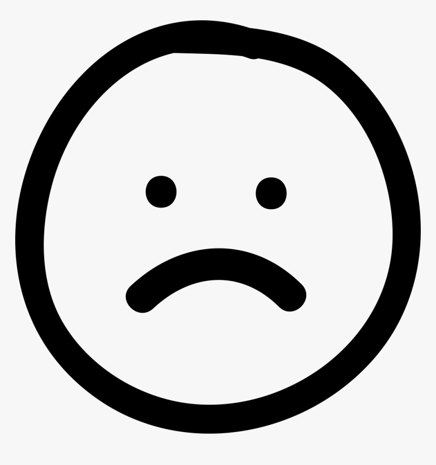 Sad Hand Drawn Face - Whatsapp Vector, HD Png Download