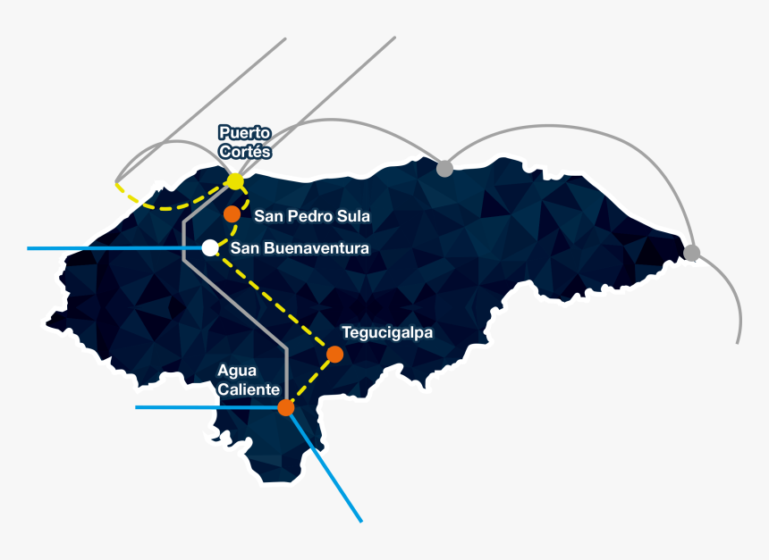 Honduras Mapa - Capital City Of Honduras Map, HD Png Download