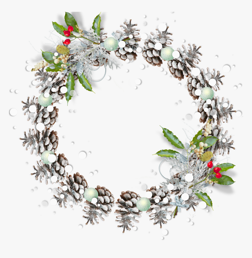 Round Christmas Frame Png, Transparent Png