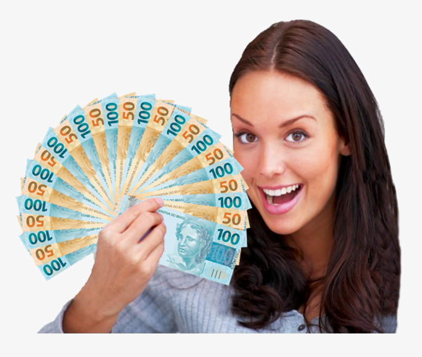 Dinheiro - Garota - Mulher Com Dinheiro Png, Transparent Png