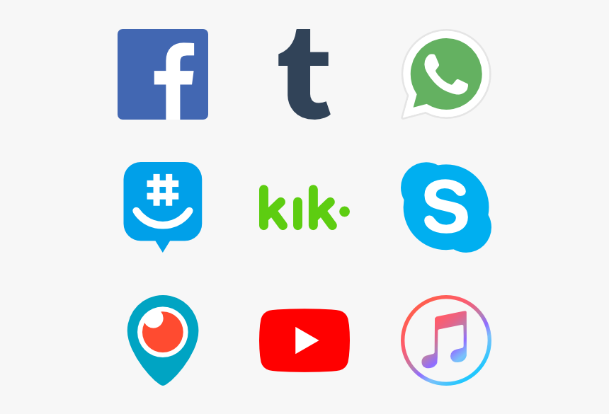 Social Media - Transparent Background Social Media Vector Icons, HD Png Download