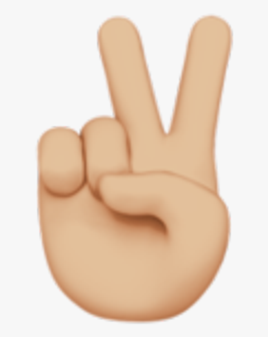 Peace Sign Emoji Png - Emoji Victory Hand, Transparent Png