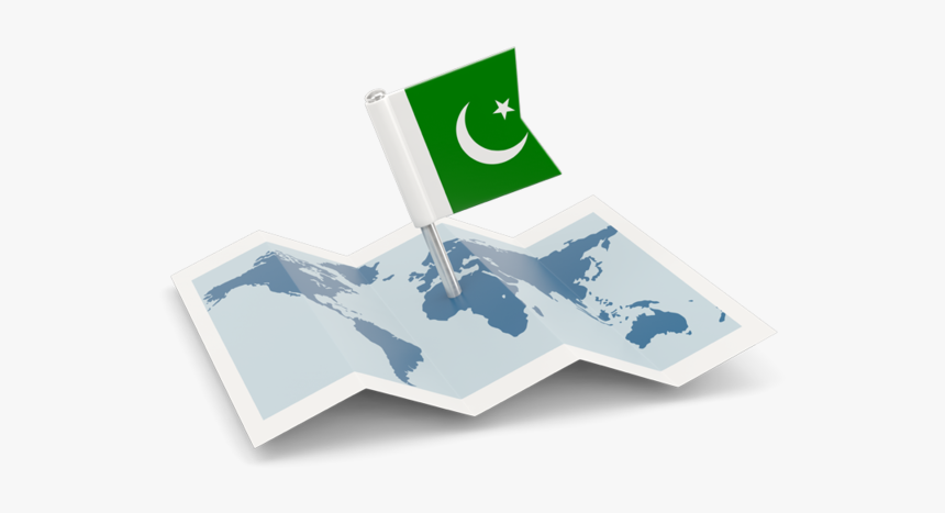 Flag Pin With Map - South Korea Icon Png, Transparent Png