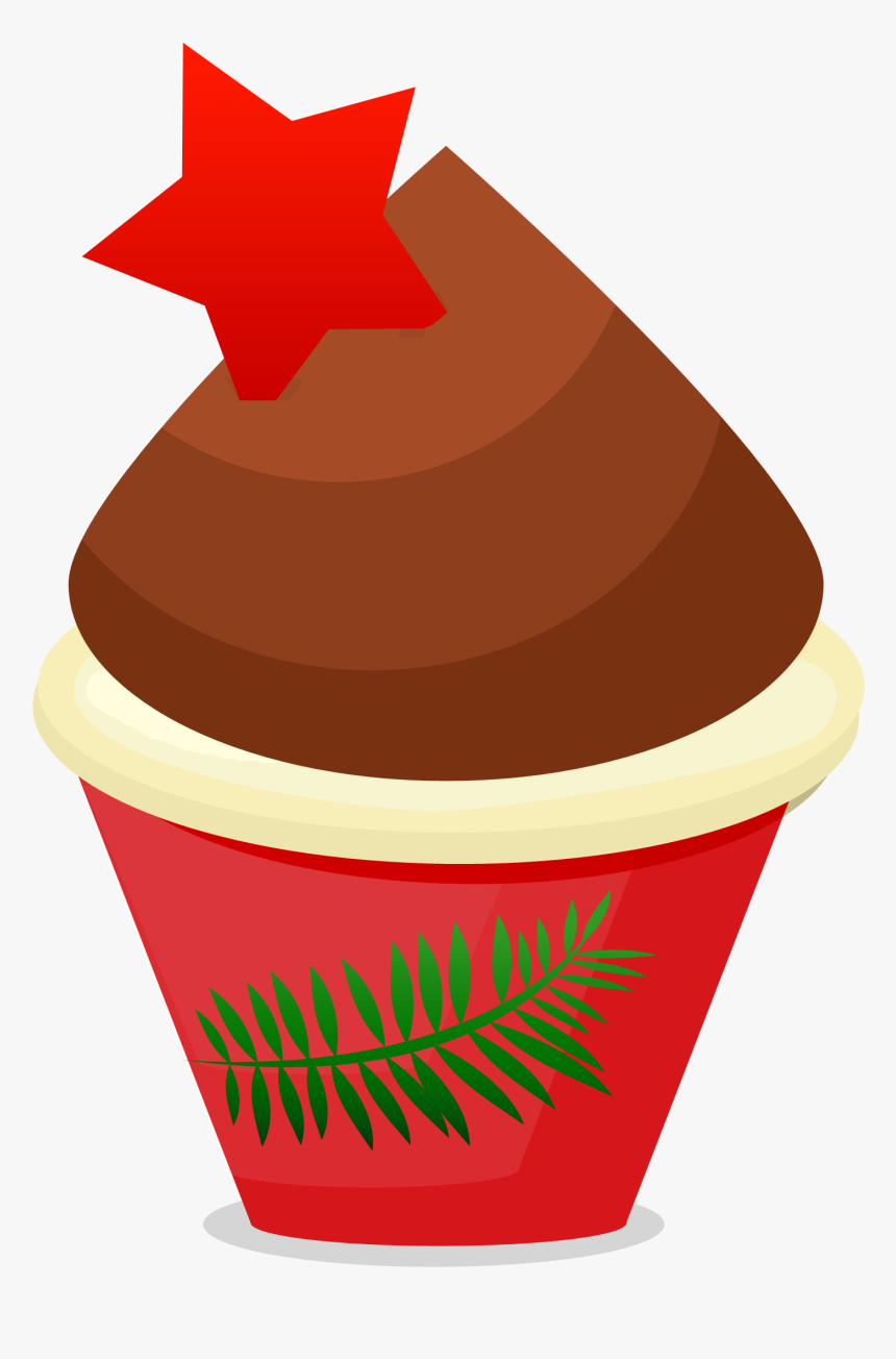 Free Christmas Cupcake Clipart - Cupcake, HD Png Download
