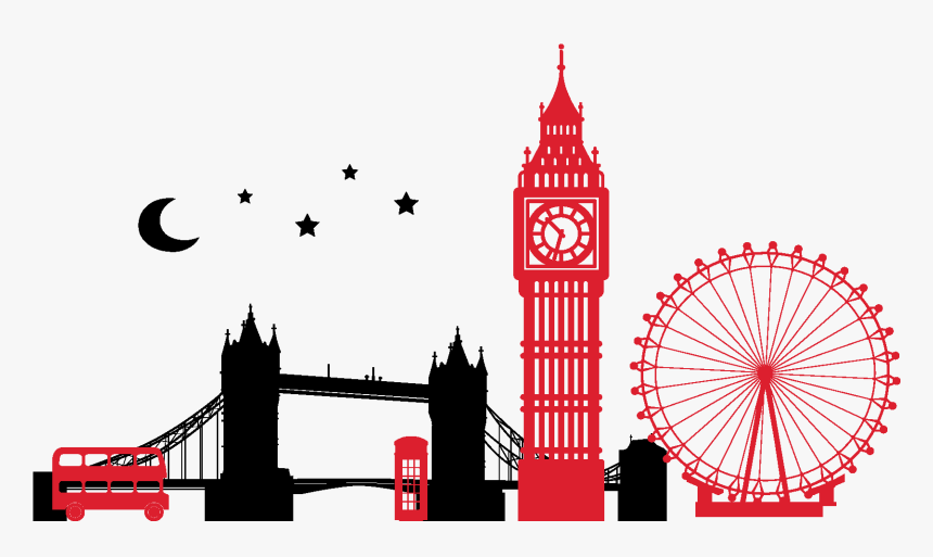 Banner Free City Silhouette Clipart - London Clipart Png, Transparent Png