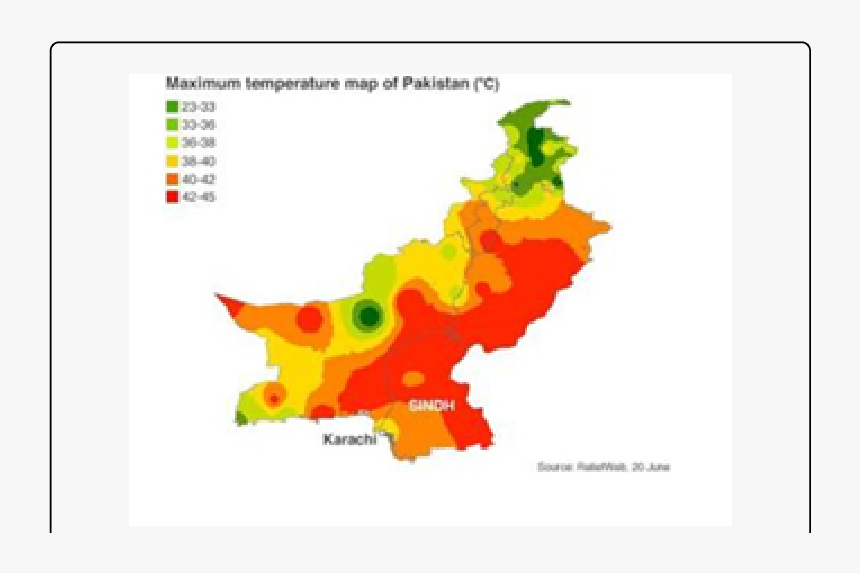 Heat Wave Condition In 2015, Pakistan - Map Of Pakistan Of 2018, HD Png Download