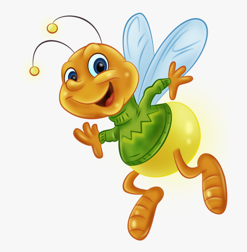 Transparent Bee Clip Art Png - Clipart Luciole, Png Download