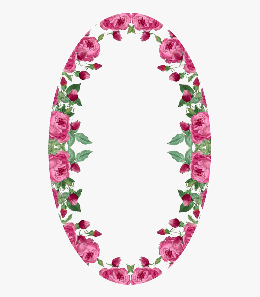 Oval Flower Border Transparent, HD Png Download