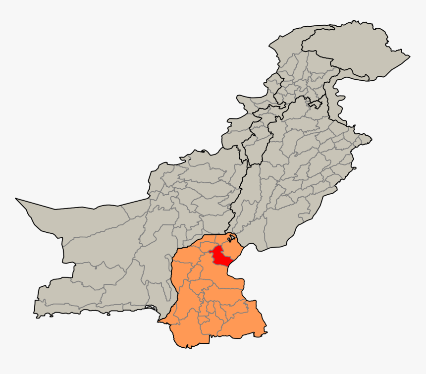 Pakistan Map With Districts, HD Png Download