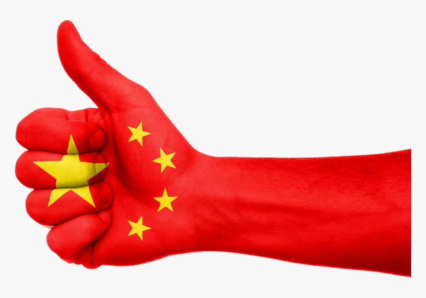 China Flag Hand Thumbs Up Png Image - China Flag Thumbs Up, Transparent Png