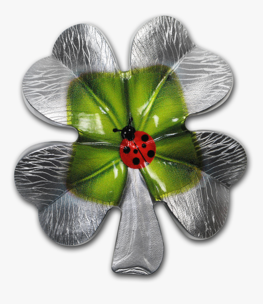2018 Republic Of Cameroon Silver Clover Four Leaf Shape - Artificial Flower, HD Png Download