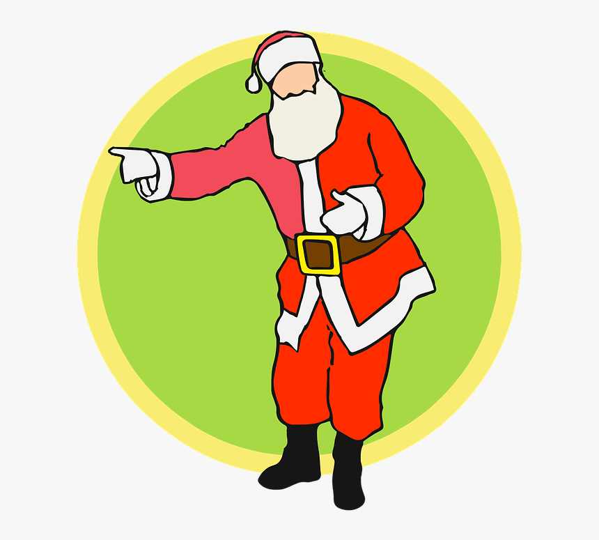 Transparent Drunk Santa Png - Santa Claus Señalando Png, Png Download