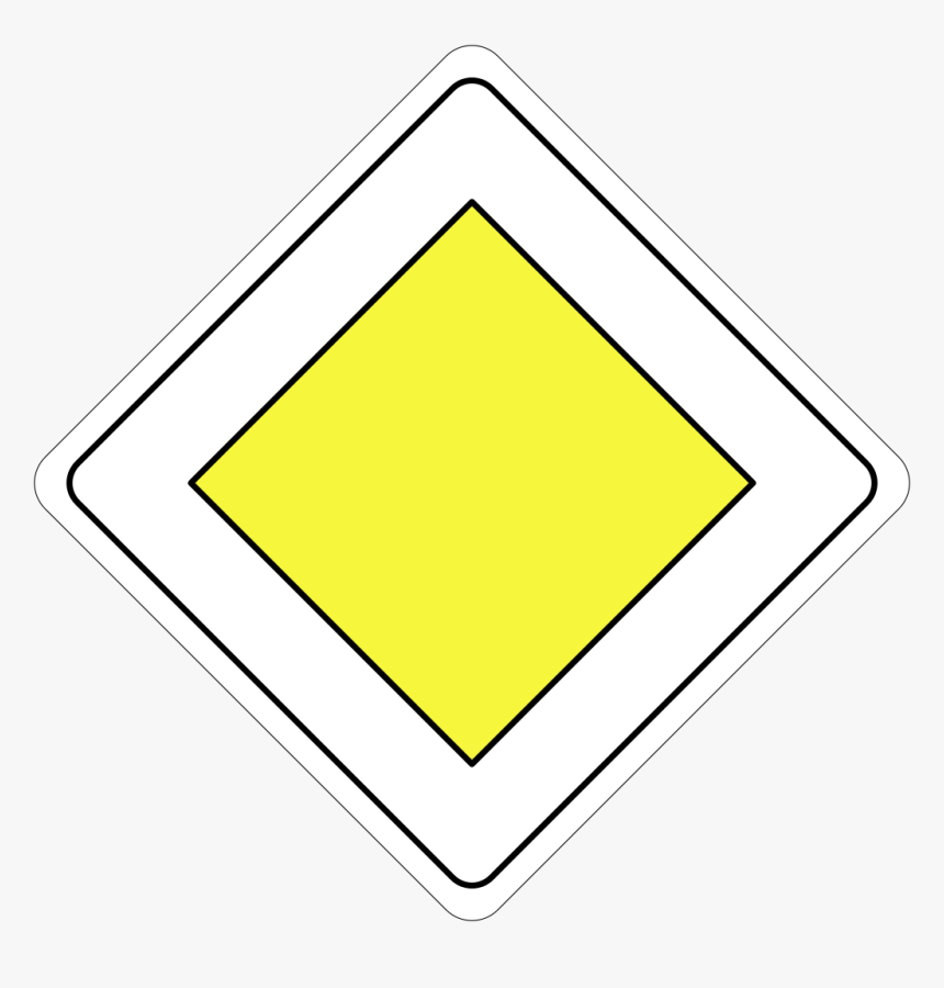 Panneau De Signalisation Blanc Et Jaune, HD Png Download