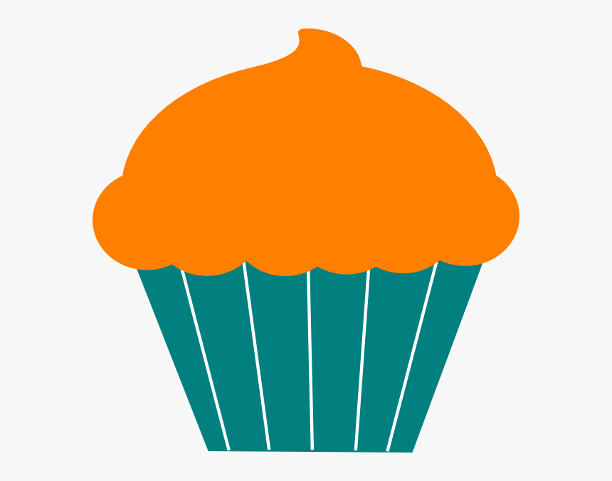 Stylish Ideas Cupcake Clipart Blue - Cupcake Blue And Orange, HD Png Download