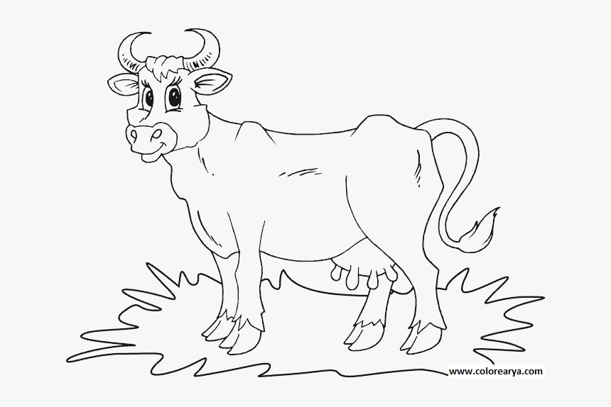 Vacas Para Colorear , Png Download - Line Art, Transparent Png