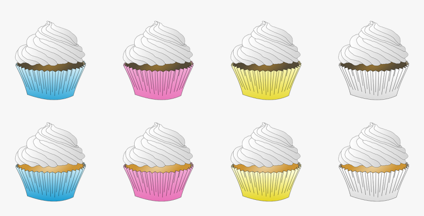 Cupcake Cupcakes Desserts Free Picture - Cupcake White Icing Clipart, HD Png Download