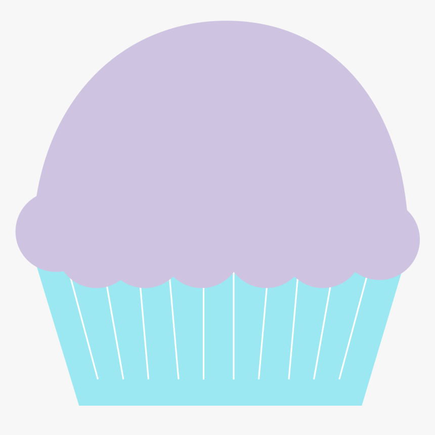 Blue And Purple Cupcake Clip Art - Cupcake, HD Png Download