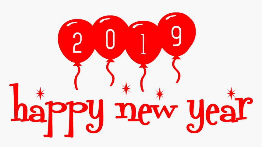 2019 Happy New Year Png Background - Illustration, Transparent Png