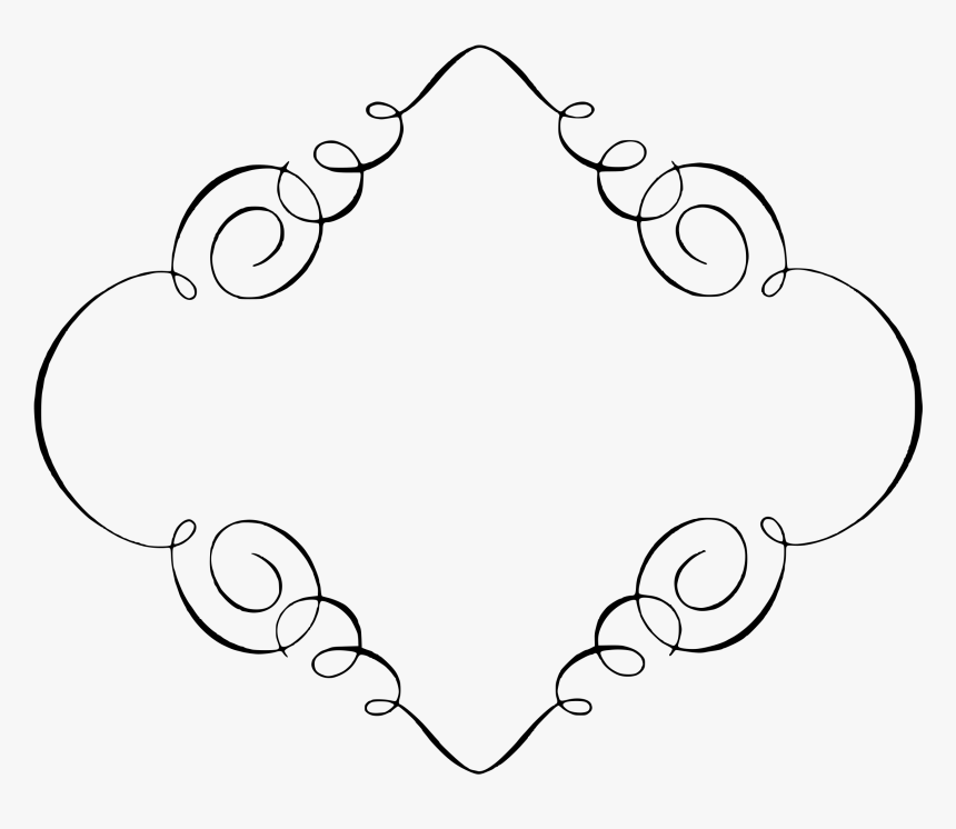 Flourishes Clipart Title Border - Vintage Text Frames Png, Transparent Png
