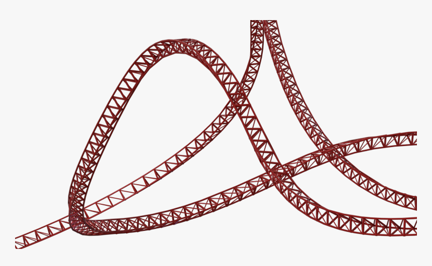Roller Coaster Clipart Vector - Roller Coaster Track Vector, HD Png Download