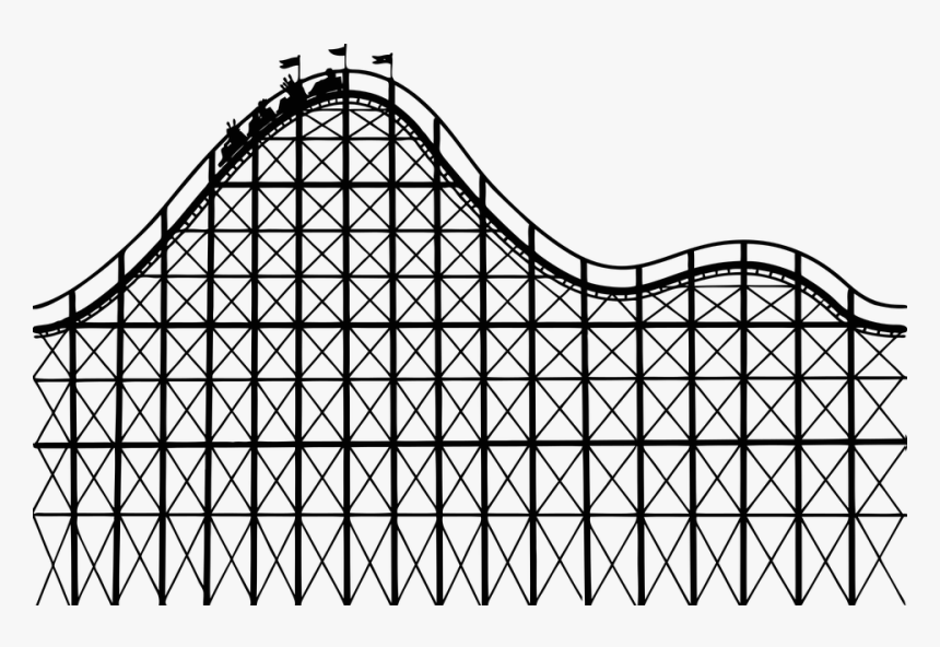 Roller Coaster, Amusement Park, Theme Park, Rides - Roller Coaster Clipart, HD Png Download