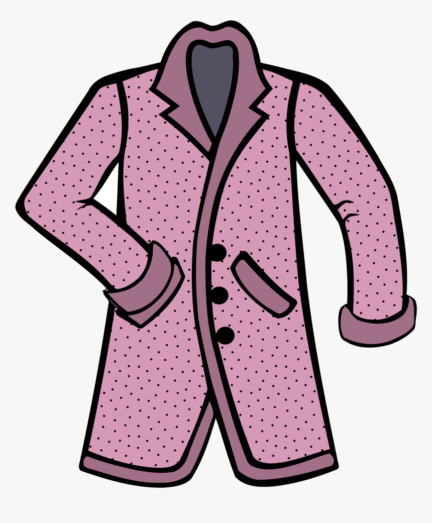 Coat Clipart Stylish Pink Transparent Png - Coat Png Clipart, Png Download