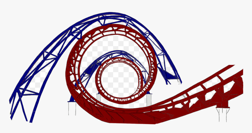 Roller Coaster Apple Cartoon Clipart Product Line Font - Transparent Roller Coaster Background, HD Png Download