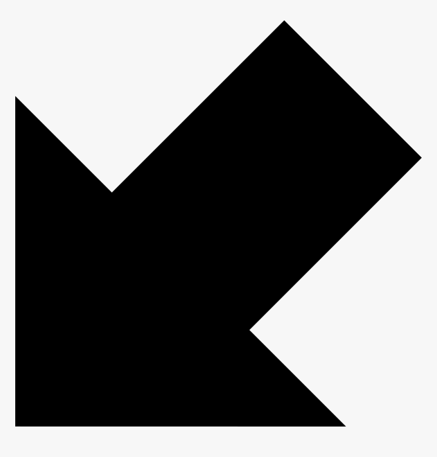 Diagonal Left Arrow Pointing Down - Arrow Pointing To Bottom Left, HD Png Download