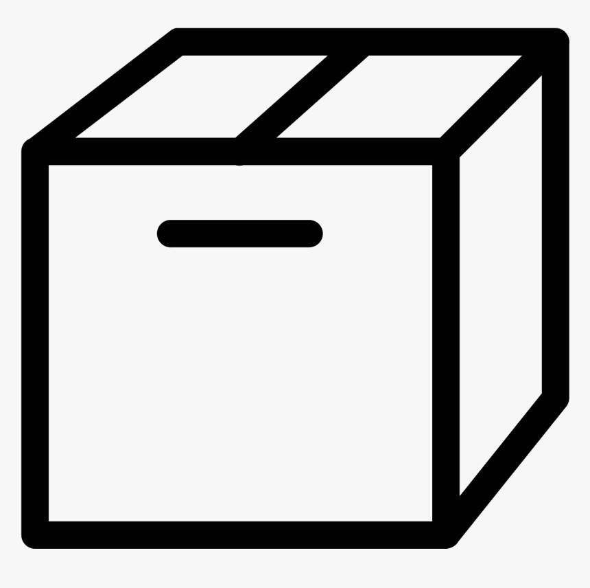 Cardboard Box Icon - Cube Shape, HD Png Download