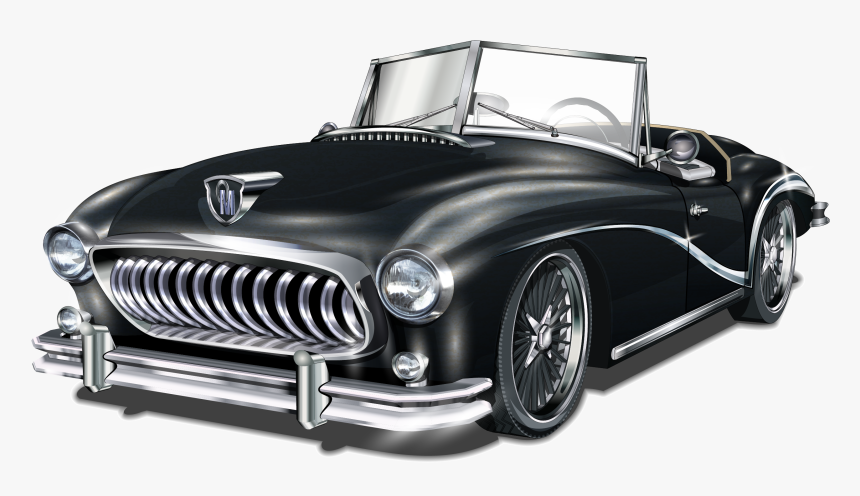 Car Cars Vector Vintage Classic Hd Image Free Png Clipart - Happy Birthday Car Card, Transparent Png