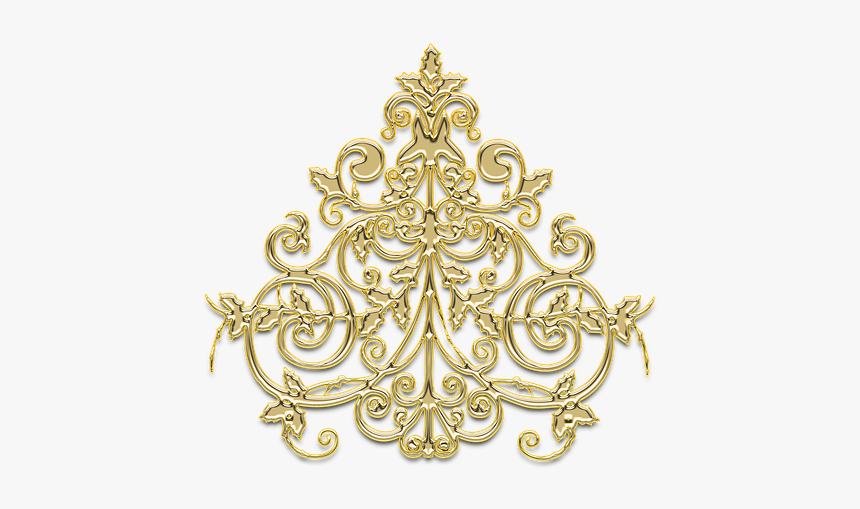 Pattern, Ornament, Chandelier, Gold Decor, Jewelry - Transparent Background Gold Chandelier Vector, HD Png Download