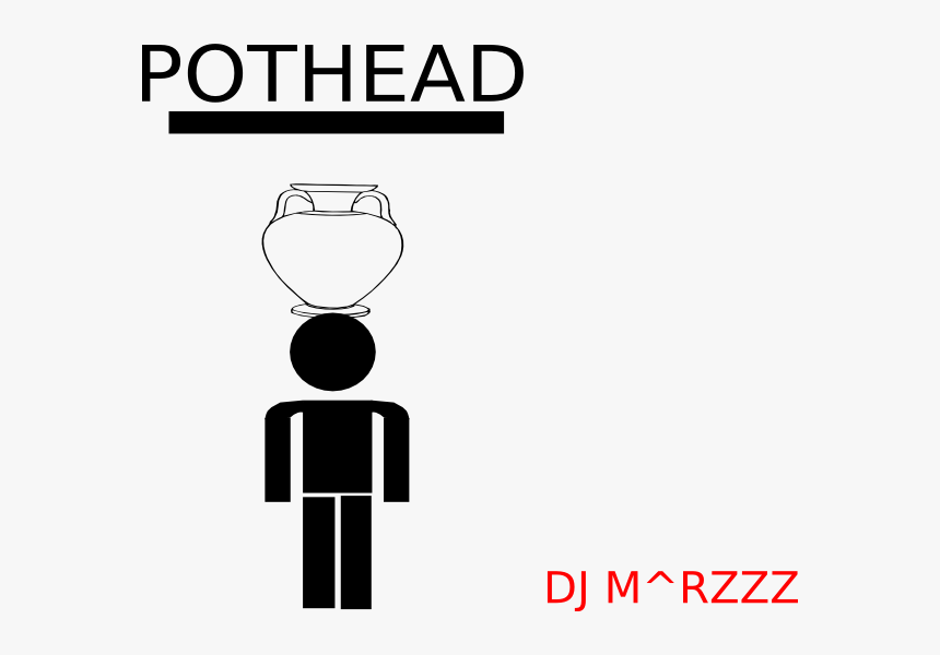 Pothead Svg Clip Arts - Monochrome, HD Png Download