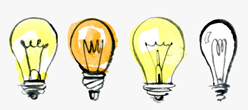 Incandescent Light Bulb Drawing Electric Light Watercolor - Watercolor Light Bulb Transparent, HD Png Download