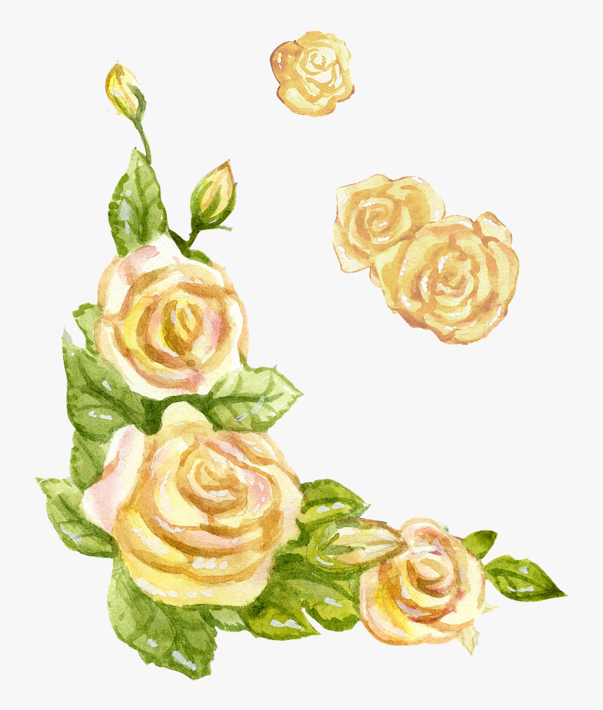 Yellow Flower Watercolor Transparent, HD Png Download