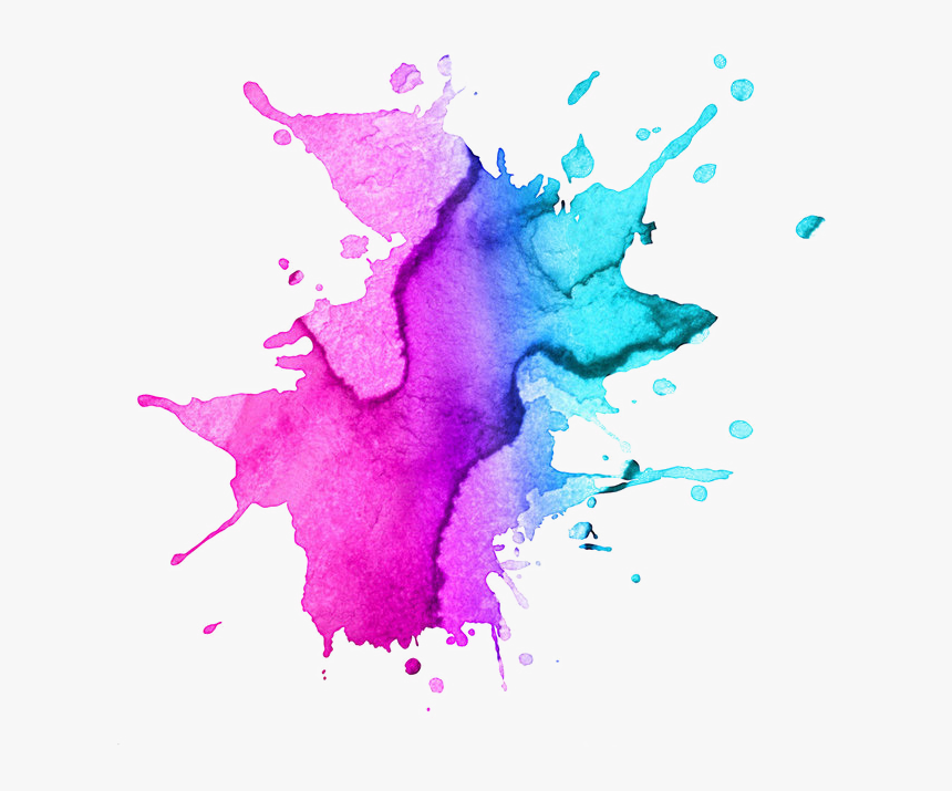 Purple Dream Effect Element Watercolor Painting Drawing - Transparent Watercolor Splash Png, Png Download