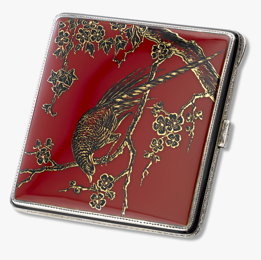 German Silver And Enamel Cigarette Case - Enamel Cigarette Case Sterling, HD Png Download