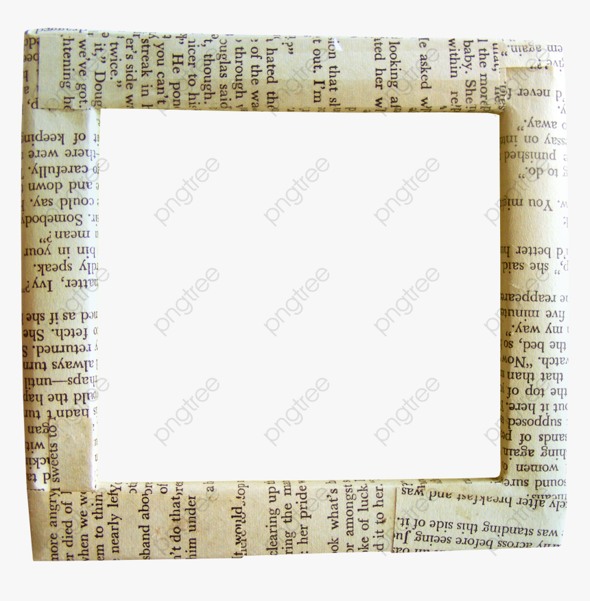 Transparent Crumpled Paper Clipart - Moldura De Jornal, HD Png Download