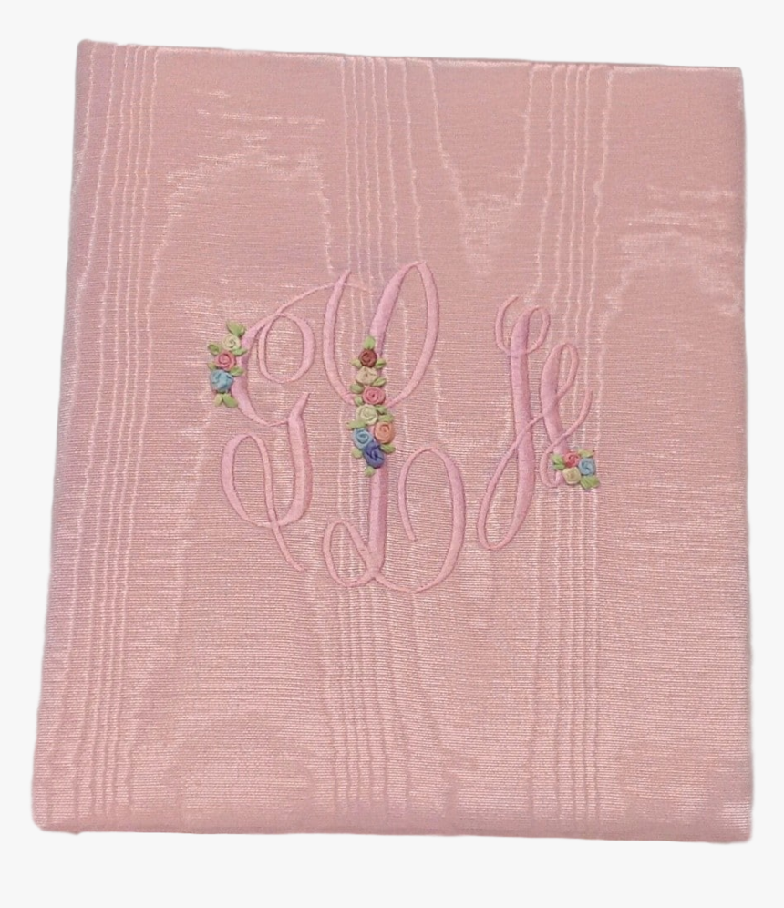 Silk Ribbon Flowers Embroidered On Moire Baby Memory - Stitch, HD Png Download