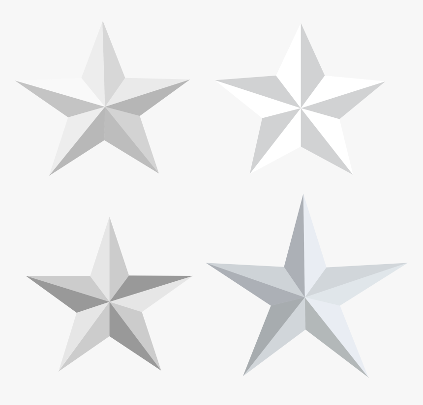 White Star Vector Set Done In - Walk Of Fame Leonard Nimoy, HD Png Download