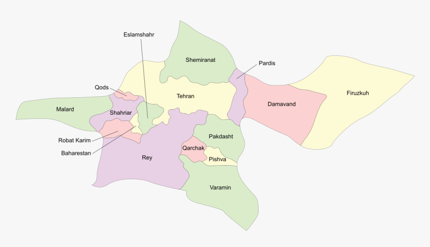 Tehran Counties, HD Png Download