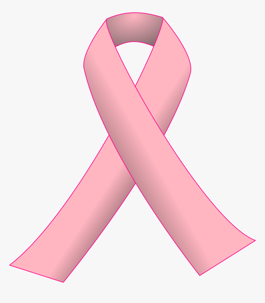 Pink Ribbon Clip Arts - Breast Cancer Ribbon Cartoon, HD Png Download
