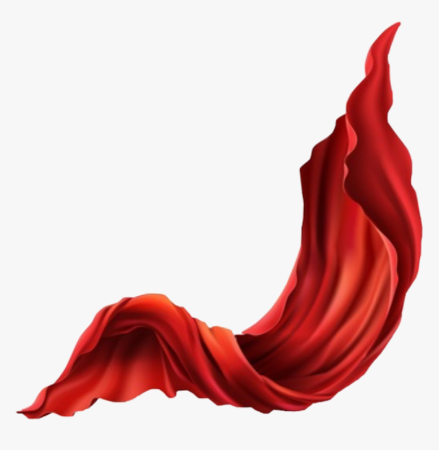 #stickers #fabric #silk #red #flowing #ribbon #freetoedit - Flying Silk, HD Png Download