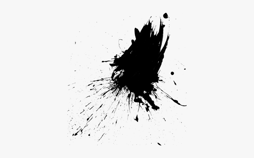Paint Drip Png - Splatter Black Paint Drip, Transparent Png