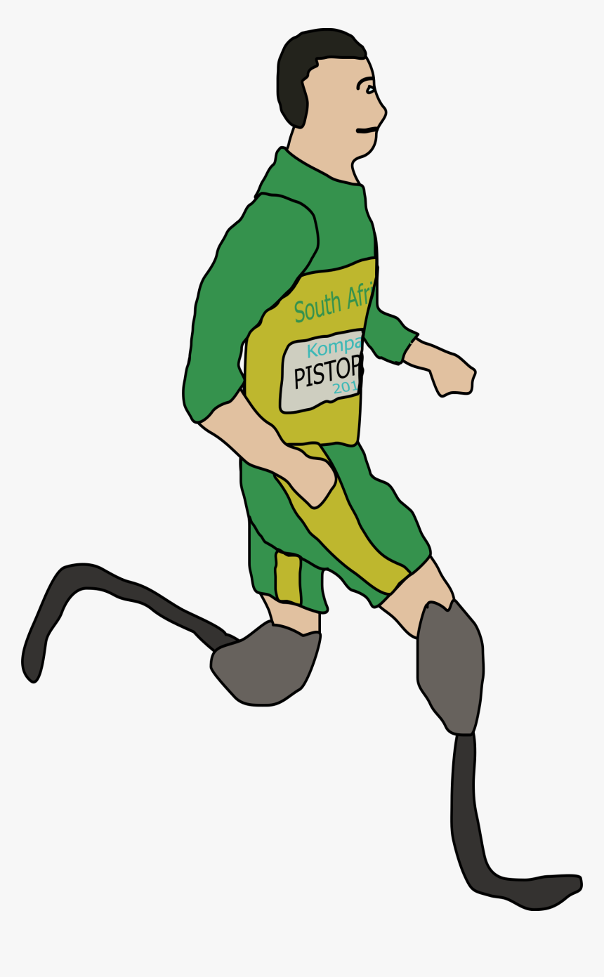 Amputee Runner Clip Arts - Oscar Pistorius Clipart, HD Png Download