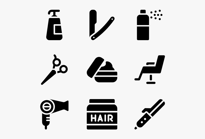 Filled Hairdressing Salon Elements, HD Png Download