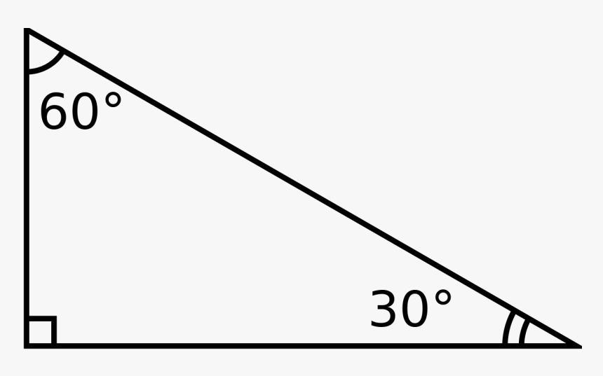 Right Triangle With Degrees, HD Png Download