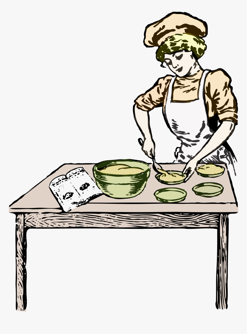 In Color Big Image - Baking Chef Clipart Black And White, HD Png Download