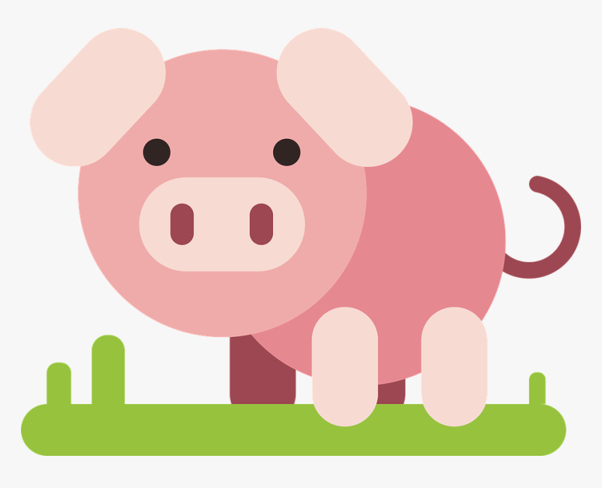 Pig Animal Comic Vector Graphic Pixabay - Hogs And Kisses: Cute And Funny Pun Pig Quote Piglet, HD Png Download