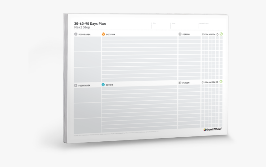 30 60 90 Day Plan 3 - Office Application Software, HD Png Download